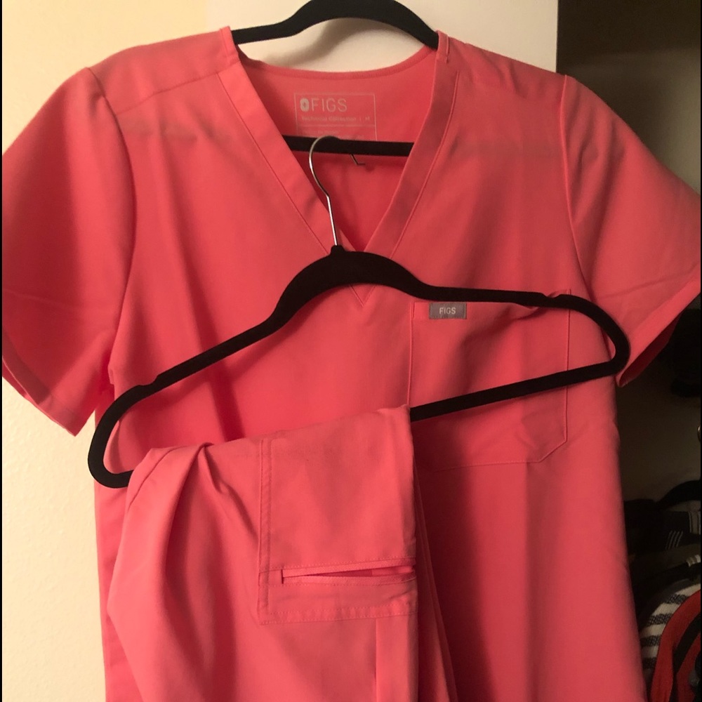 Neon Pink special edition Figs scrubs, worn twice